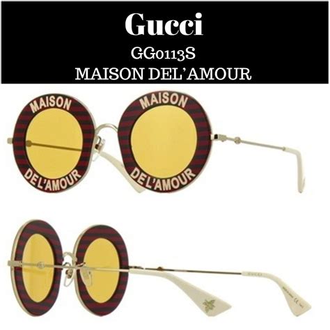 gucci eyewear maison de l'amour round sunglasses|Gucci Eyewear Maison De L'Amour Round Sunglasses .